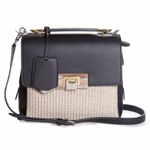 Balenciaga Black and raffia Bag